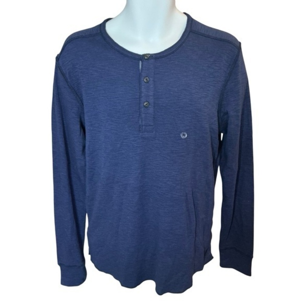 American‎ Eagle Outfitters Navy Long Sleeve Henley Top Mens Size M